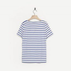 Camiseta unisex azul rayada